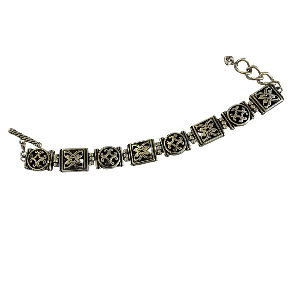 Brighton Retired Hamilton Link Toggle Silver Bracelet - EUC